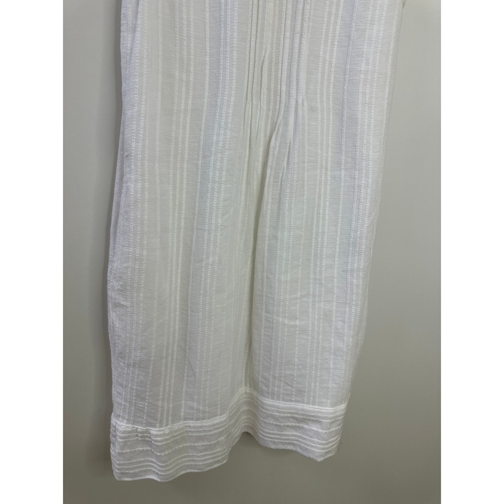 Faherty Isha Pintuck Organic Cotton Shift Dress Sleeveless White Women's Small - Picture 13 of 15